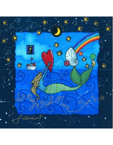 Febbraio (fondo blu) - La magia del mare per te
